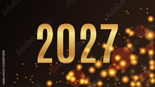 2027 New Year Celebration Modern Graphic Design for banner poster calendar cover and social media. vector illustration.