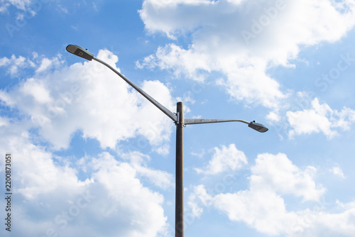 street lights in the sky