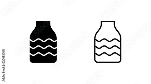 Two bottles with water level comparison