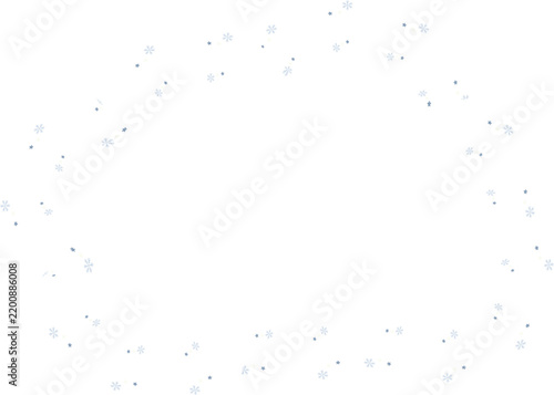 Snowflake arranged frame border cloud bubble shape, winter snow ice particle theme