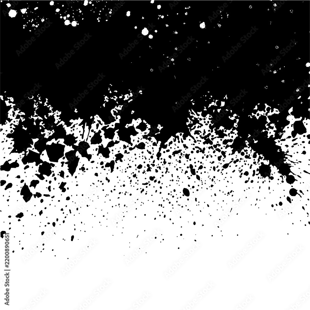 Fototapeta premium Black And White Abstract Spray Paint Splatter Texture Background
