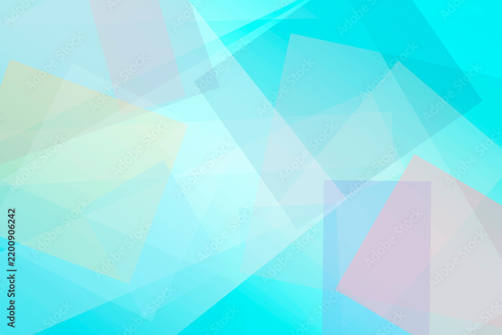 Fototapeta premium An airy abstract design with layered blue polygons and gentle light flare, perfect for modern web headers, tech presentations, or calm brand visuals.