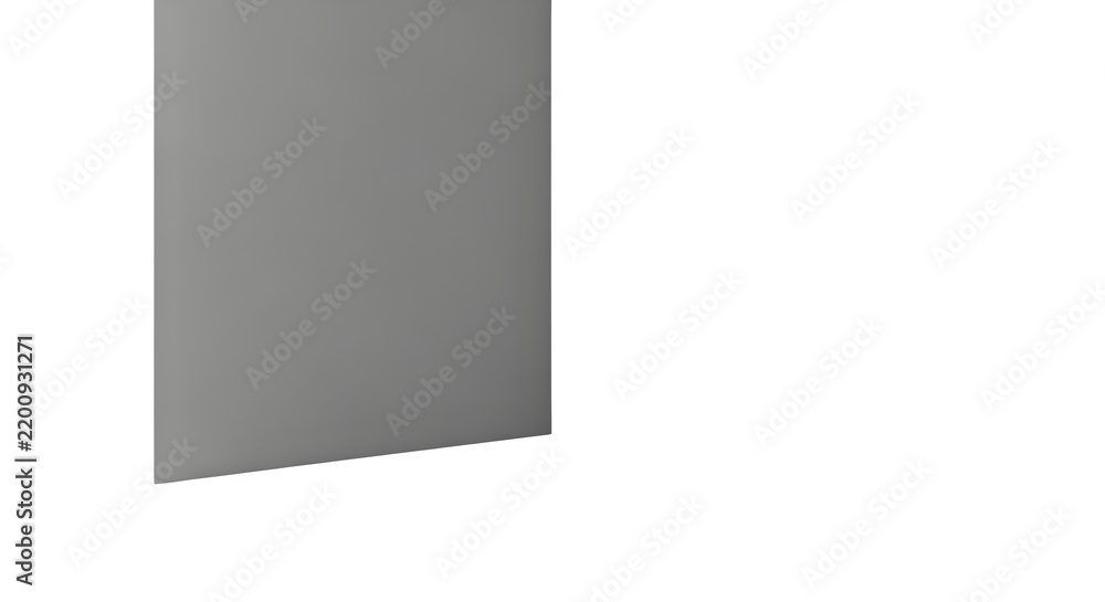Fototapeta premium Modern grey vertical rectangular panel board isolated on a transparent background for professional design presentations
