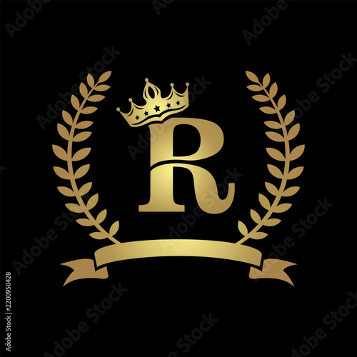 Elegant R Letter Circle Floral Logo with Creative Elegant Leaf and branding business identities.