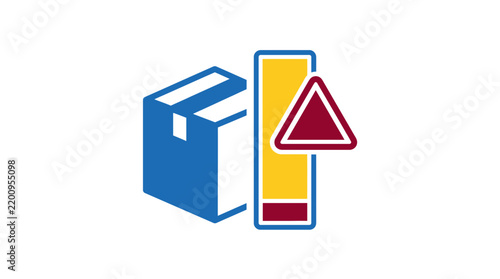 Package Delivery Warning and Status Indicator Vector Illustration