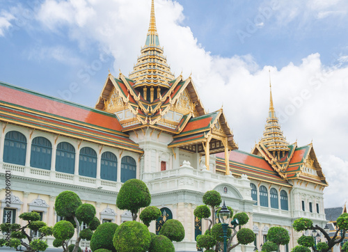 Foto Landmark architecture of the Grand Palace and Wat Phra Kaew, Bangkok, Thailand