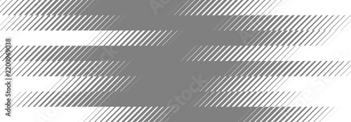 Dynamic diagonal line pattern background. Grey striped fading motion effect backdrop. Oblique parallel speed lines gradient wallpaper. Vector abstract slanted halftone sport gradation texture