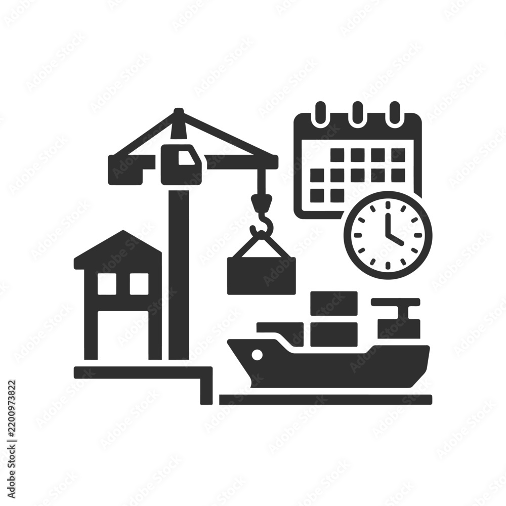 Obraz premium Supply Chain and Logistics Project Management Icon