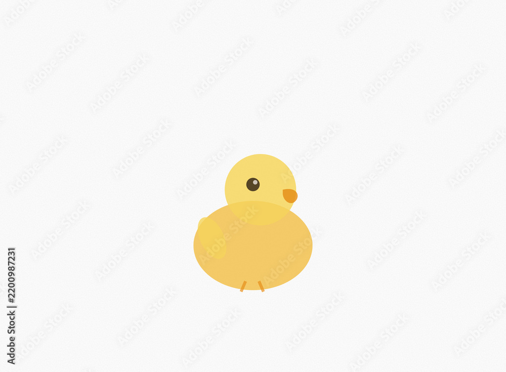 Fototapeta premium Cute Baby Duckling — Watercolor Illustration