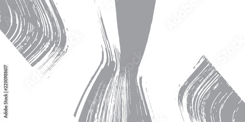 Gray diagonal brush strokes with speckled texture on white background grunge