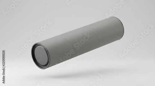 Cardboard Paper Tube Packaging Container Floating Mockup