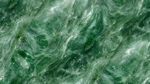 Abstract deep green marble texture with natural flowing patterns.