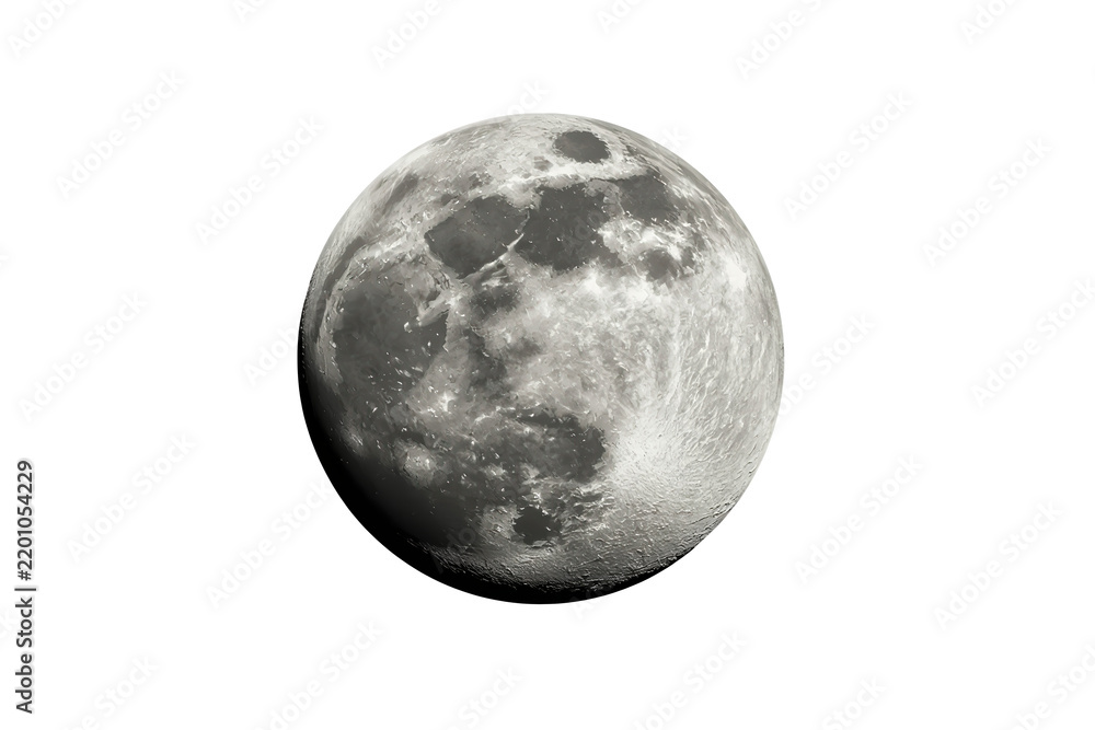 Obraz premium Detailed detailed full moon sphere front view