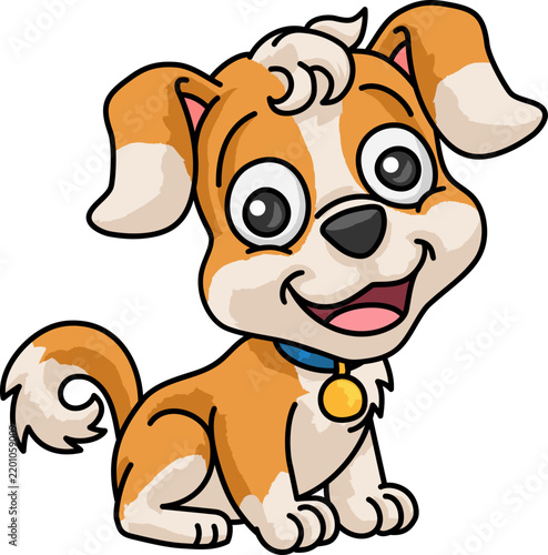 Dog Cartoon Cute Animal Character Pet Mascot