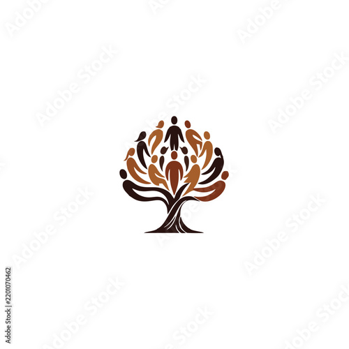 A Symbolic Human Family Tree Illustration Representing Love, Growth, and Endless Possibilities