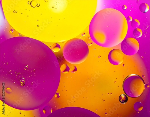 Macro photography of colorful oil in water

