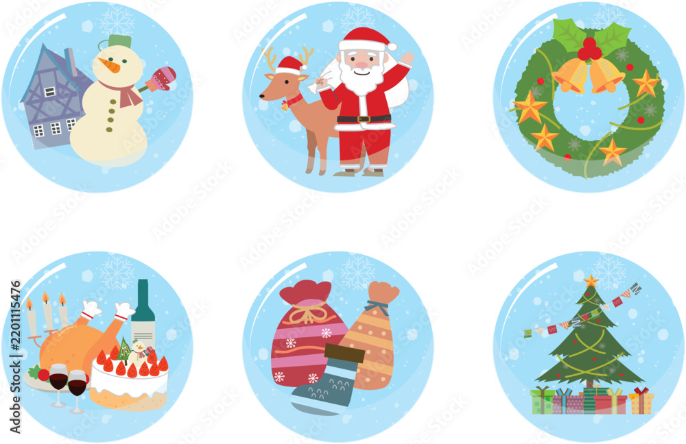 Fototapeta premium クリスマスイラスト