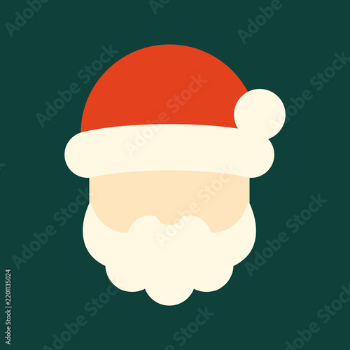 Santa Claus geometric Christmas flat illustration