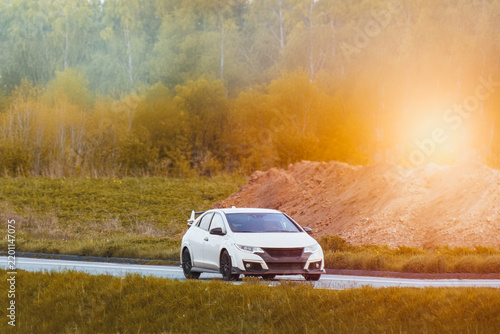 Fotografie Japanese Sports Car on Country Road