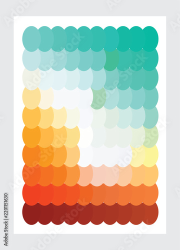 Abstract Color Gradient Dot Pattern Background with Soft Overlapping Circles