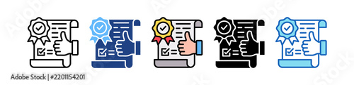 Information Assurance With Certified Approval Document multiple icon