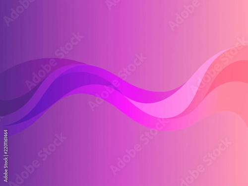 Bright Magenta and Violet Neon Wave Line Abstract Background