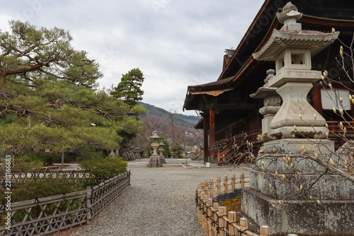 Historic wooden Main Hall at Zenko-ji Temple, one of Japan's most significant Buddhist pilgrimage destinations