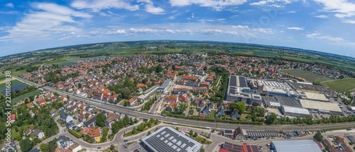 Cuadro en lienzo Das Schmuttertal rund um Asbach-Bäumenheim südlich von Donauwörth aus der Vogelp