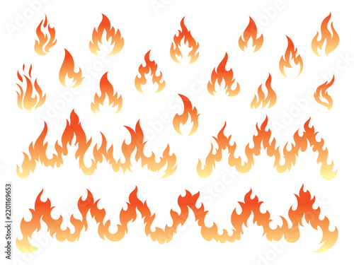 Fire icon set
