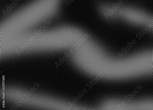 Фотография Abstract black and white concentric circular lines background pattern with moire