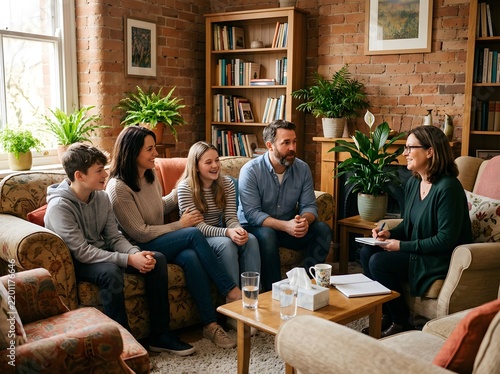 Family Therapy Session with Teenagers
