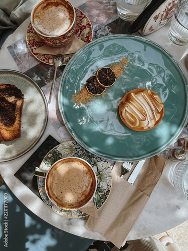 Coffee and Pastry Brunch Table Setting