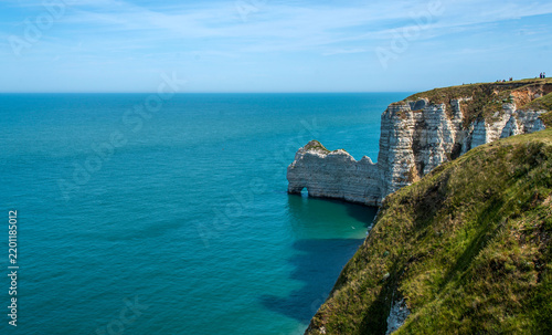 Falaises érodées à Étretat, Normandie, France