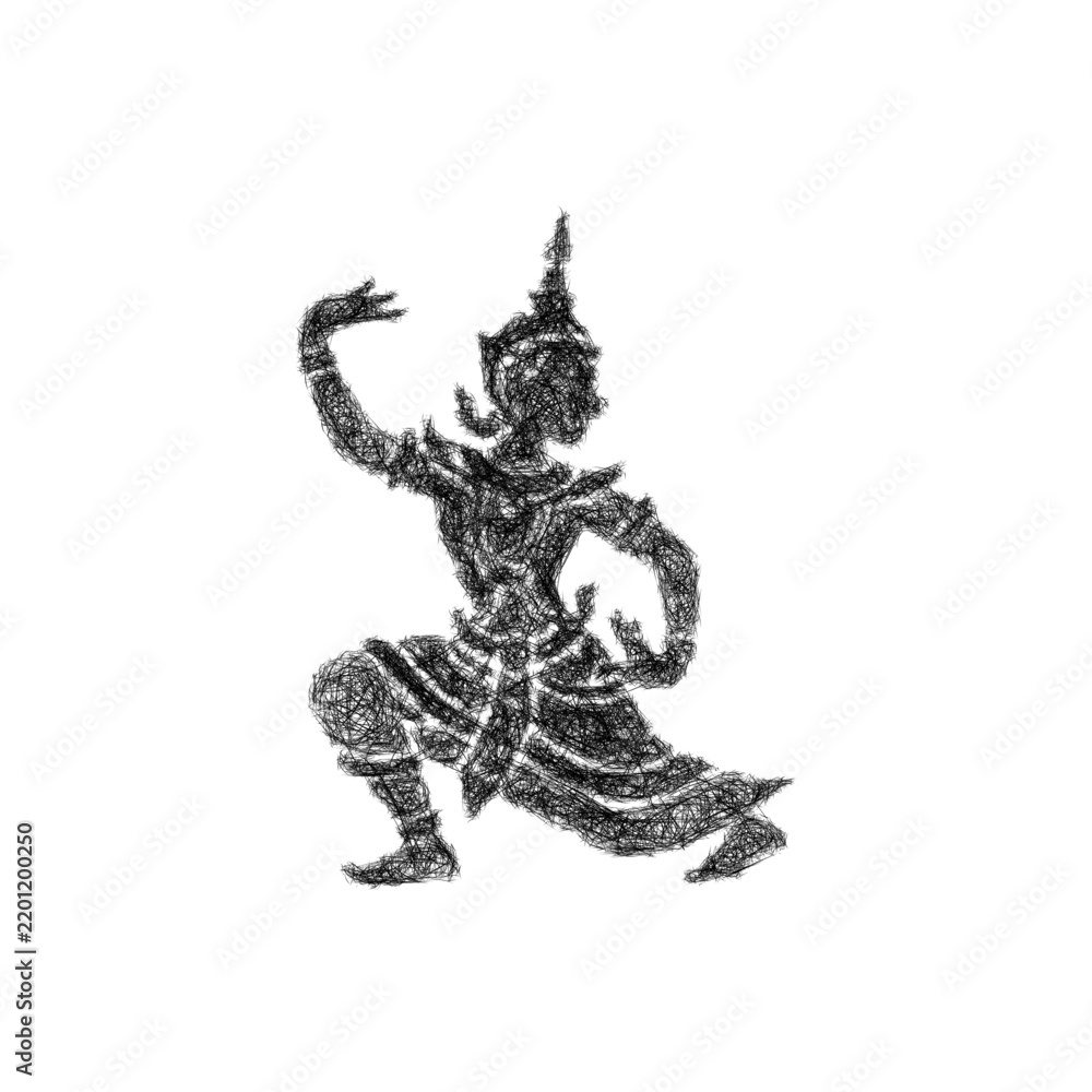 Fototapeta premium Sketch Cambodia logo design