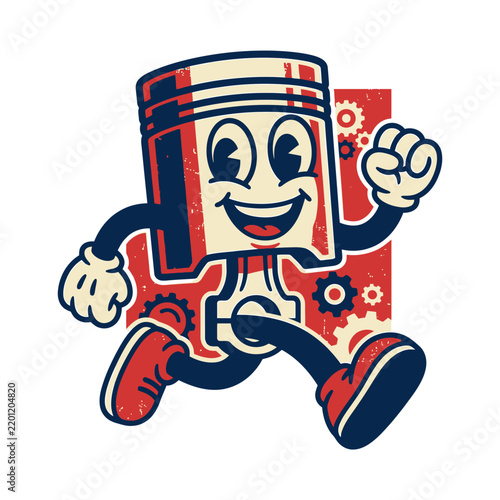 Cheerful Cartoon Can Mascot Running With Sneakers.