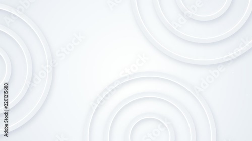Pale volumetric waves expand and ripple across a bright white background motion expanding geometric abstract neomorphic