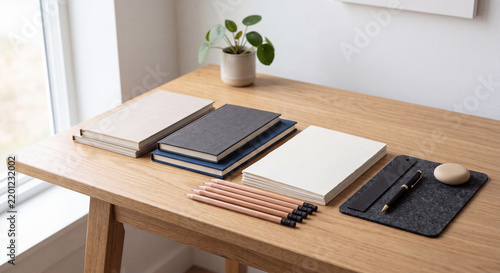 Minimalist collection of premium notebooks