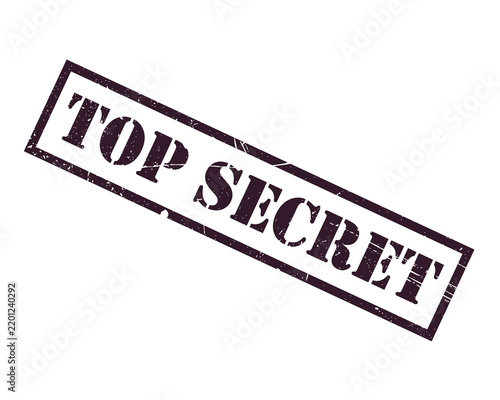 Top secret illustration. White background image top-secret text, vector illustration.	