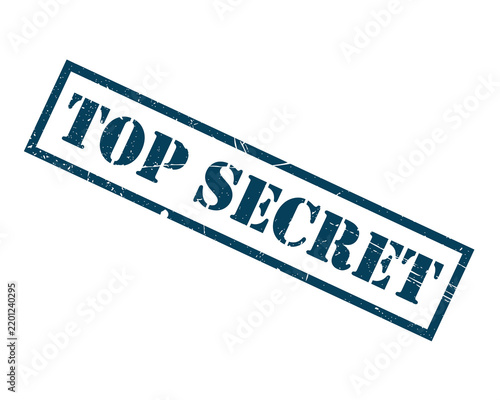 Top secret illustration. White background image top-secret text, vector illustration.	