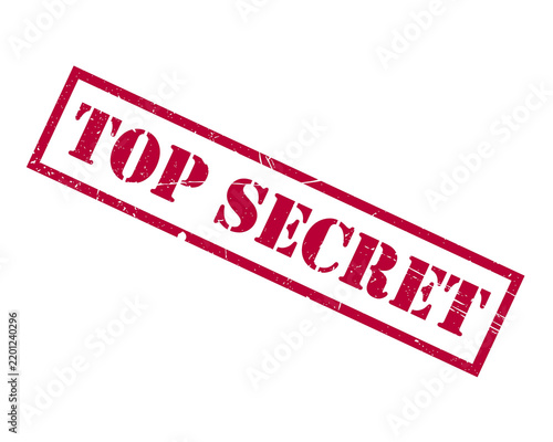 Top secret illustration. White background image top-secret text, vector illustration.	
