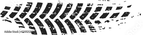 Tire track pattern. Vector grunge automotive tread imprint.