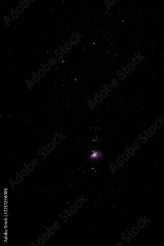 The Great Orion nebula M42 in the night sky - deep space astrophotography.