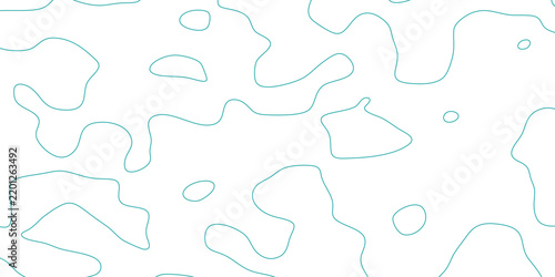 Abstract cyan topographic contour map line pattern background vector