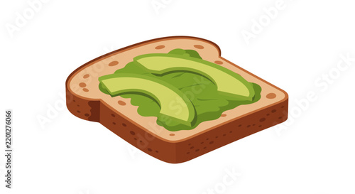 Avocado toast made with fresh avocado slices on whole wheat bread