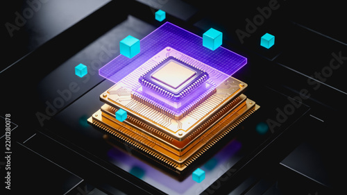Stacked Semiconductor Chips with Digital Data Cubes