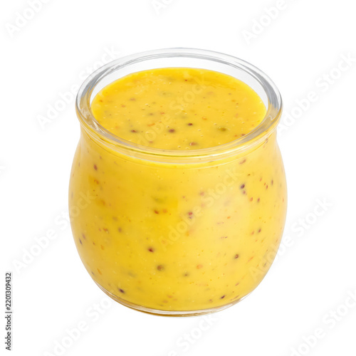 Glass Jar of Creamy Honey Mustard Sauce