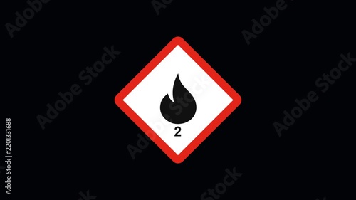 Flammable Gas Hazard Symbol Animation