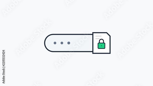Password Input Field Animation showing Dots Appearing for Cyber Security and User Authentication Concept