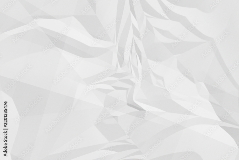 Fototapeta premium Crumpled white paper texture background with creased surface overlay