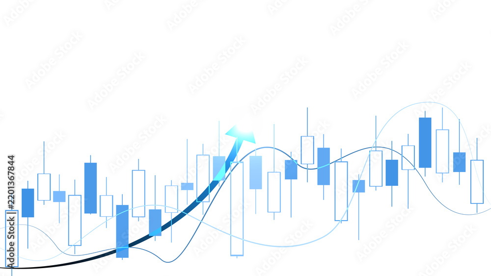 Obraz premium Minimal simple stock market business graph bar chart on transparent background
